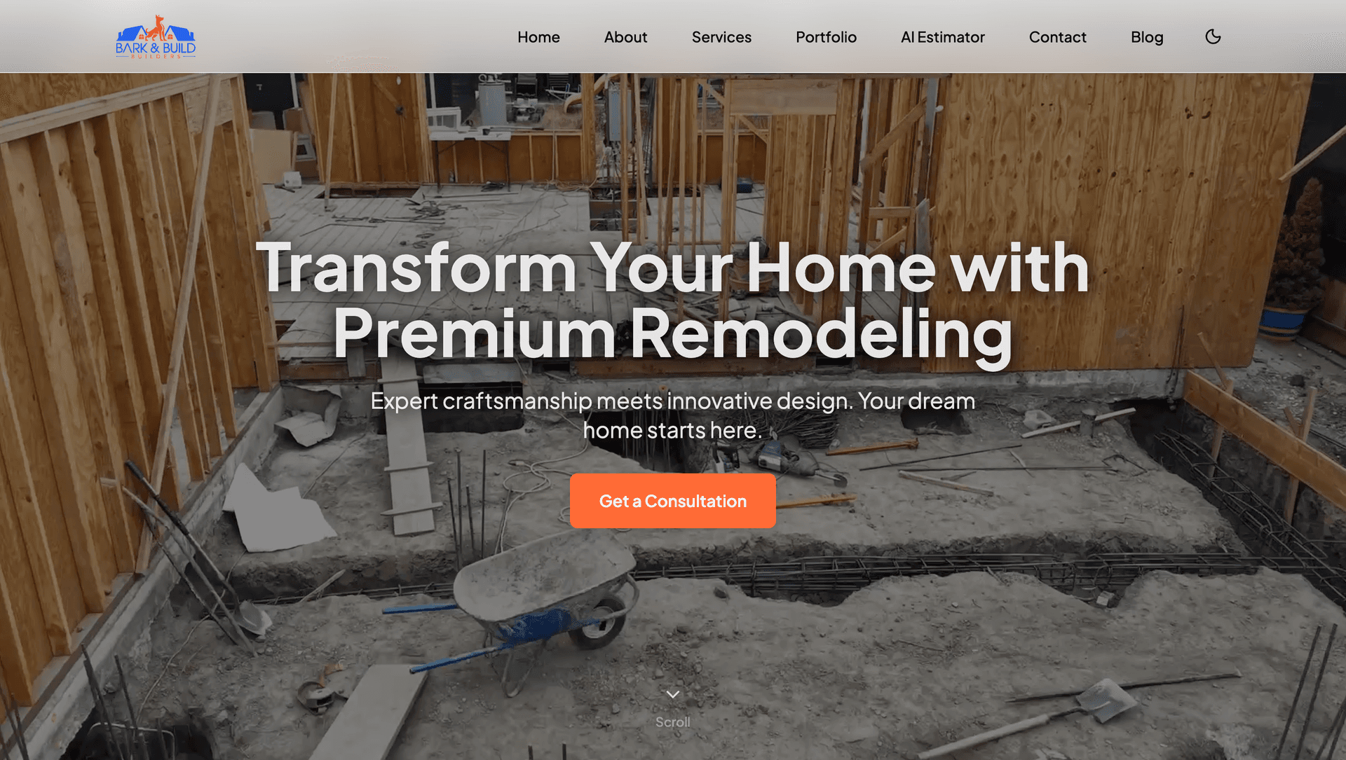 Bark & Build Builders Website